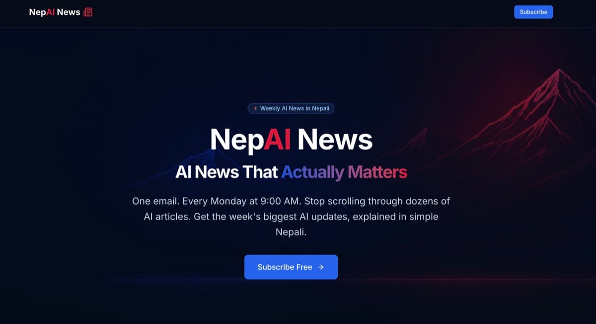 NepAI News — Weekly AI News in Nepali